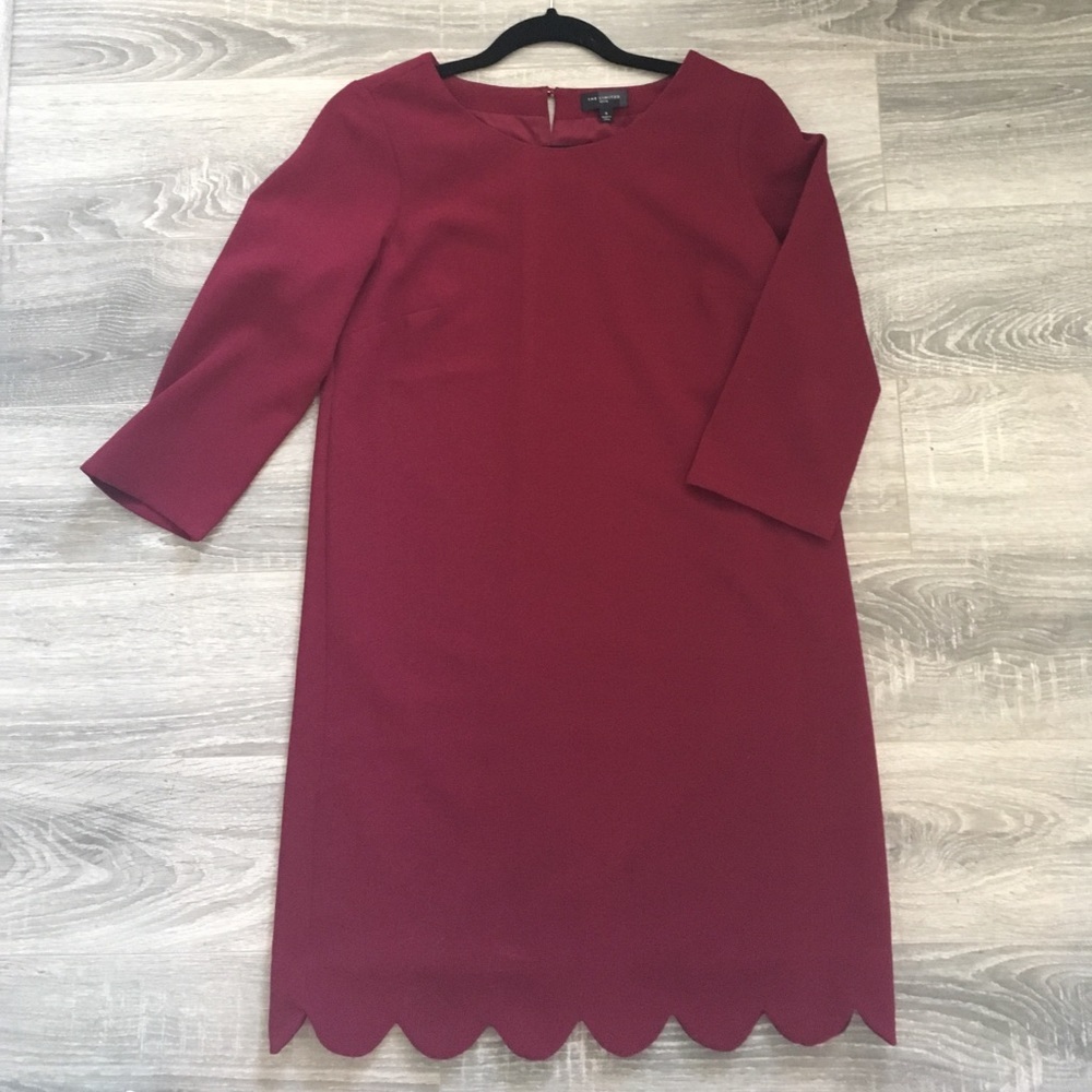 The Limited scalloped shift dress